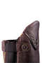 Moretta Lucetta Leather Gaiters - Brown - Top