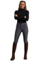 Premier Equine Ladies Pandora Gel Full Seat Breeches in Anthracite - front