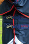 Premier Equine Buster Turnout Rug with Classic Neck Cover 420g in Navy - chest clips