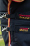 Premier Equine Titan Storm Combo Turnout Rug with Snug-Fit 450g in Black - chest clips