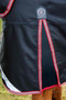 Premier Equine Titan Turnout Rug with Snug-Fit Neck Cover 100g in black - shoulder gusset