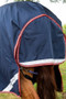 Premier Equine Titan Turnout Rug with Snug-Fit Neck Cover 100g in Navy - tail flap