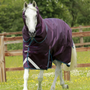 Premier Equine Titan Turnout Rug with Snug-Fit Neck Cover 200g in Purple