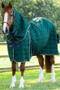 Premier Equine Lucanta Stable Rug with Neck Cover 200g in Green - lifestyle