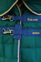 Premier Equine Lucanta Stable Rug with Neck Cover 200g in Green - chest clips