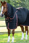 Premier Equine Lucanta Stable Rug with Neck Cover 200g in Black - lifestyle