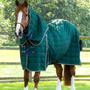 Premier Equine Lucanta Stable Rug with Neck Cover 200g in Green