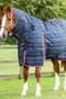 Premier Equine Domus Stable Rug 400g in Navy Check - lifestyle