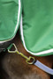 Premier Equine Hydra Stable Rug with Neck Cover 200g in Green - rear clips