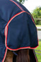 Premier Equine Buster Stable Rug with Neck Cover 100g in Navy - tail flap