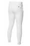 LeMieux Mens Elite Classic Pleated Knee Grip Breeches - White - Back