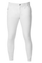 LeMieux Mens Elite Classic Pleated Knee Grip Breeches - White - Front