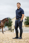 LeMieux Mens Elite Classic Pleated Knee Grip Breeches - Navy - Lifestyle