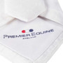 Premier Equine Mens 100% Silk Hand Made Tie in White - branding