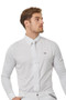 Premier Equine Mens Giulio Long Sleeve Show Shirt in White - front