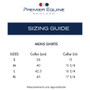 Premier Equine Mens Shirt Size Guide