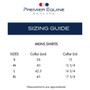 Premier Equine Mens Shirts Size Guide