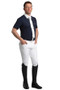 Premier Equine Mens Emilio Gel Knee Breeches in White - front