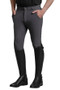 Premier Equine Mens Levanzo Full Seat Gel Breeches in Anthracite Grey - front