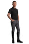 Premier Equine Mens Barusso Gel Knee Breeches in Anthracite Grey - front