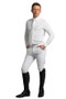 Premier Equine Mens Barusso Gel Knee Breeches in White - front