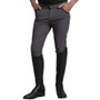 Premier Equine Mens Barusso Gel Knee Breeches in Anthracite Grey - front