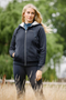 LeMieux Ladies Sherpa Fleece Lined Hoodie in Navy - Lifestyle