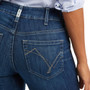Pocket detail to the Ariat Ladies R.E.A.L Perfect Rise Abby Straight Leg Jeans