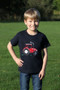 British Country Collection Childrens Big Red T-Shirt in Navy - Lifestyle