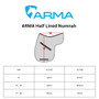 ARMA Half Lined Numnah - Size Guide