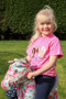 British Country Collection Childrens LIMITED EDITION Ruby & Honey T-shirt in Pink - Lifestyle