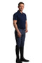 Premier Equine Mens Respiro Riding Polo Shirt in Navy - front
