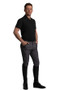 Premier Equine Mens Respiro Riding Polo Shirt in Black - front