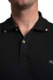 Premier Equine Mens Respiro Riding Polo Shirt in Black - collar