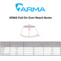 ARMA Pull On Over Reach Boots - Size Guide