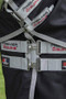 Premier Equine Bi-Polar Magni-Teque Therapy Rug in Black/Grey - front surcingle fastening