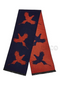 Elico Pheasant Scarf - Navy/Orange