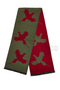 Elico Pheasant Scarf - Olive/Red