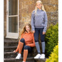 LeMieux Young Rider Hannah Pop Over Hoodie - Jay Blue & Apricot - Lifestyle