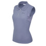 LeMieux Ladies Sleeveless Sport Polo Shirt - Jay Blue - Side