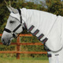 Premier Equine Buster Sweet Itch Rug with Belly Flap in White - neck cover