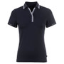 Cavallo Ladies Pique V Neck Polo Top - Dark Blue - Front