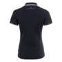 Cavallo Ladies Pique V Neck Polo Top - Dark Blue - Back