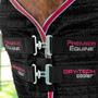 Premier Equine Dry-Tech Cooler Rug in Black - Cross Surcingles