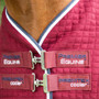 Premier Equine Premtex Cooler Rug in Burgundy - Chest Fastenings