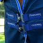 Premier Equine Combo Buster Waffle Cooler Rug in Navy - Chest Fastenings