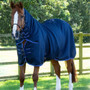 Premier Equine Combo Buster Waffle Cooler Rug in Navy - Lifestyle