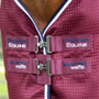 Premier Equine Buster Waffle Cooler Rug  in Burgundy - Chest Fastenings