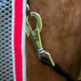 Premier Equine Sports Cooler Rug in Navy/Red - Tail Strap Fastening