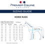 Premier Equine Fleece Rug Size Guide